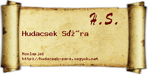 Hudacsek Sára névjegykártya
